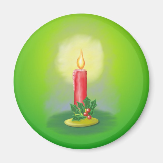 Holiday Candle Magnet (Front)