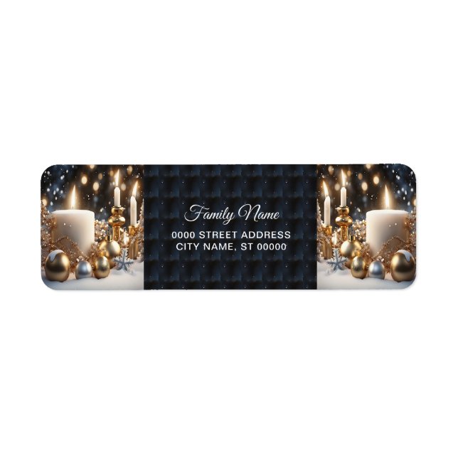 Holiday Candles Return Address Label (Front)