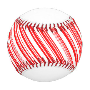 Holiday Candy Cane Red White Stripes 4Joe Baseball