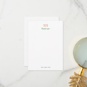 Holiday Candy Canes Thank You Note Card