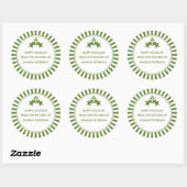Holiday Canning Labels - Green Striped Holly (Sheet)