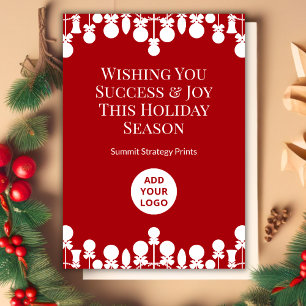 Holiday Card for Business   Personalized Text