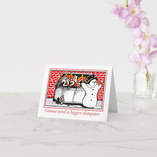 Holiday card - Gonna need a bigger dumpster (Orchid)