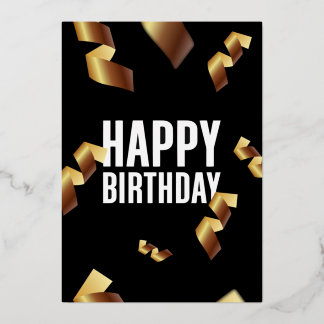 Holiday Card happy birthday black background
