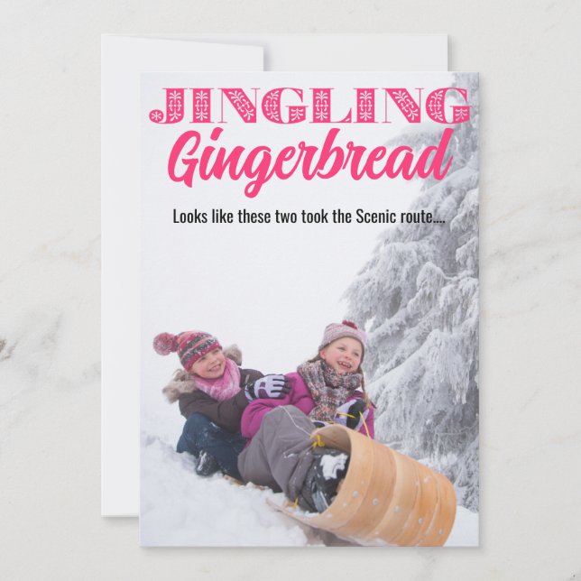 Holiday Card Jingling Gingerbread  (Front)