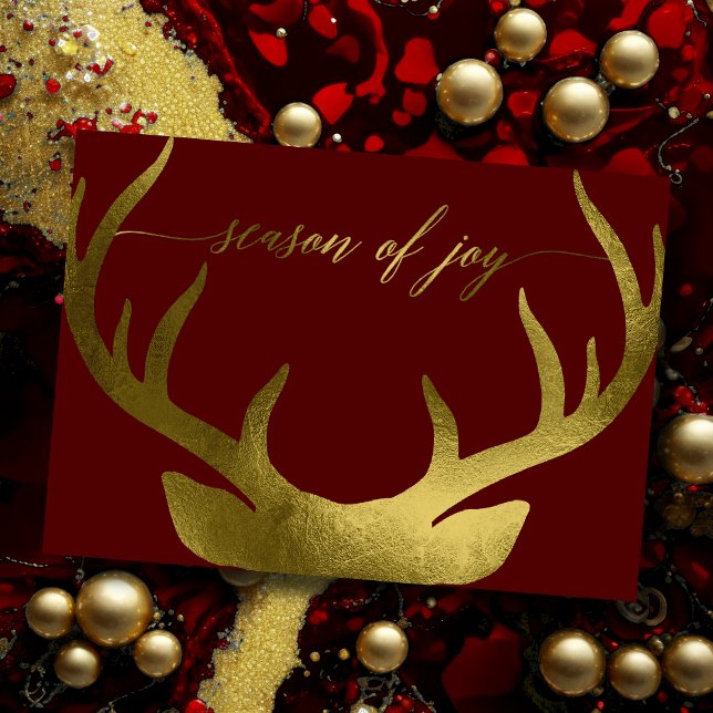 Holiday Card Reindeer Gold Season of Joy (Creator Uploaded)