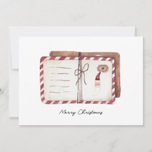 Holiday card watercolor letter
