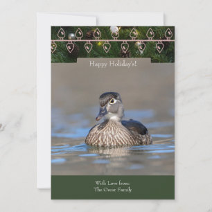 Holiday Card with a Wood Duck