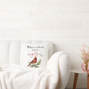 Holiday Cardinal Angels Inspirational Modern Cushion