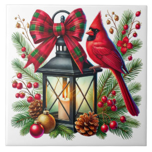 Holiday Cardinal Ceramic Tile