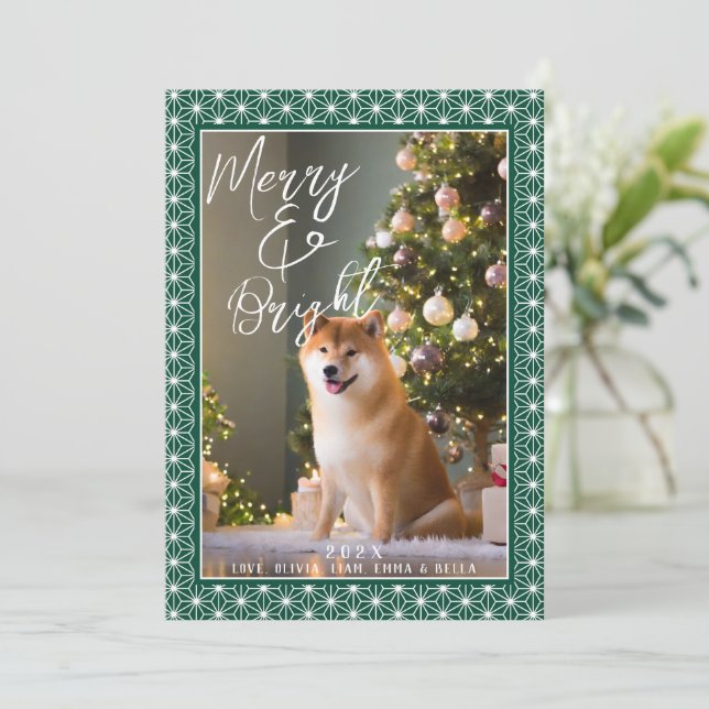 Holiday cards | ASANOHA Japanese Kimono pattern  (Standing Front)