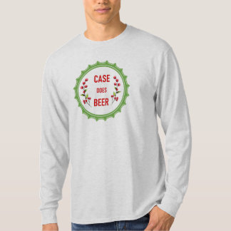 Holiday Case Does Beer: Long Sleeve Basic T-Shirt