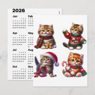 Holiday Cat Magic December Calendar 2026 Edition Postcard