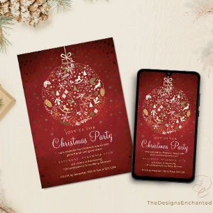 Holiday Celebration Christmas Party Invitation