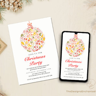 Holiday Celebration Christmas Party Invitation