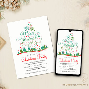 Holiday Celebration Christmas Party Invitation