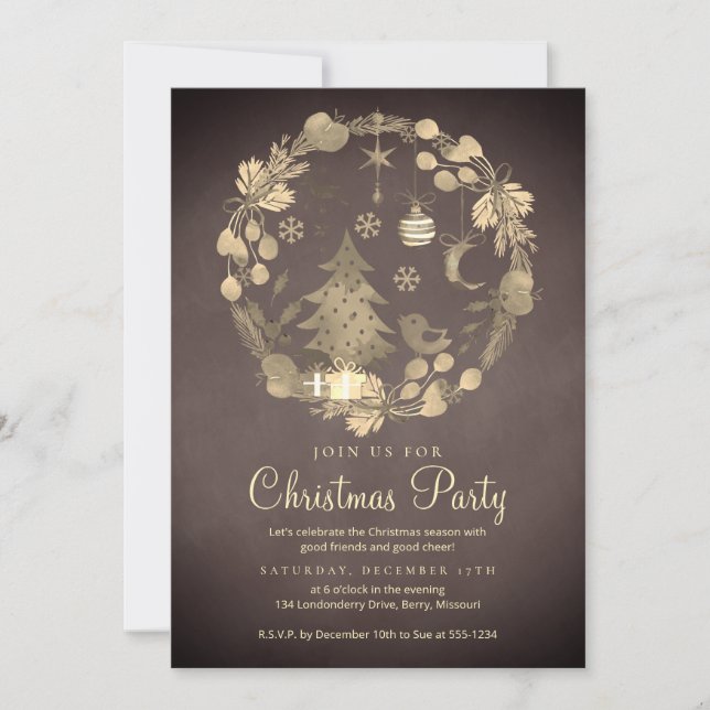 Holiday Celebration Christmas Party Invitation (Front)