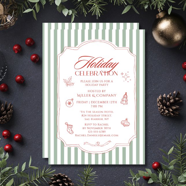 Holiday Celebration Corporate Christmas Party Invitation (Creator Uploaded)