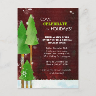 Holiday Celebration Party Invitation Postcard