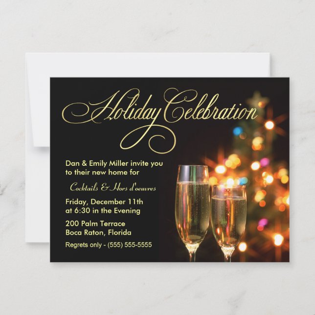 Holiday Celebration Party Invitations (Front)