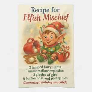 Holiday Chaos Recipe Tea Towel