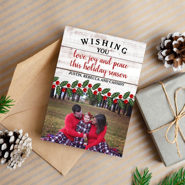 Holiday Charm Christmas Family Holiday Card (Creator Uploaded)