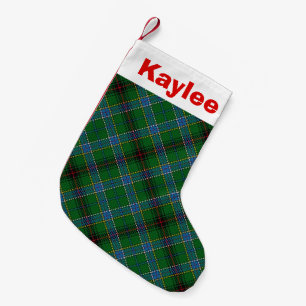 Holiday Charm Clan Duncan Tartan Small Christmas Stocking