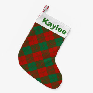 Holiday Charm Clan Erskine Tartan Small Christmas Stocking