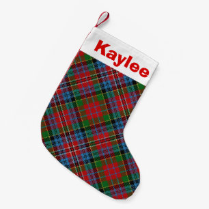 Holiday Charm Clan Kidd Tartan Small Christmas Stocking