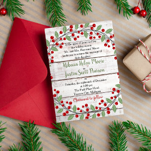 Holiday Charm II Winter/Christmas Wedding Invitation
