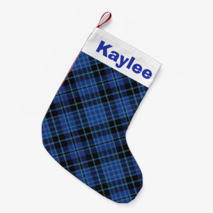 Holiday Charm Scottish Clergy Tartan Small Christmas Stocking