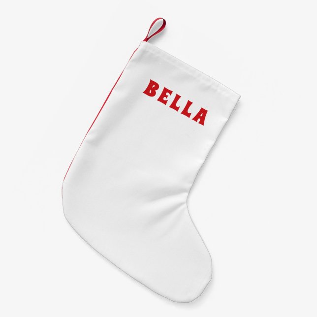 Holiday Charm White Stocking (Front (Hanging))