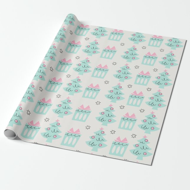 Holiday Charm Wrapping Paper (Unrolled)