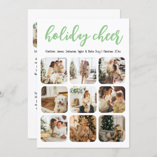 Holiday Cheer 12 Photo Christmas Personalised
