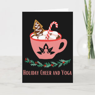 Holiday Cheer And Yoga Christmas Xmas Holidays Fes Card