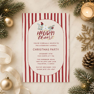 Holiday Cheer Christmas Holiday Party Invitation