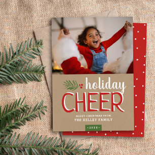 Holiday Cheer Christmas Photo Card