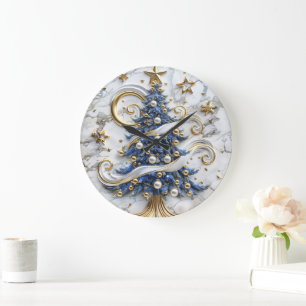 Holiday Cheer Christmas Tree Large Clock