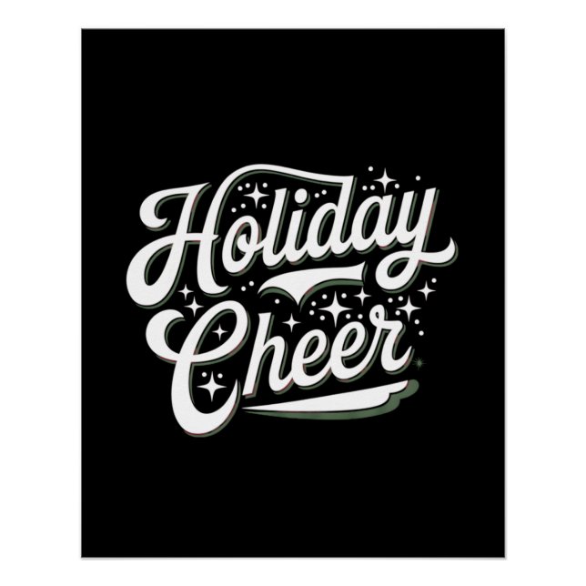 Holiday Cheer Digital Art Design Poster (Front)
