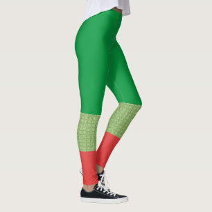Holiday Cheer Elf Leggings - Festive Style!