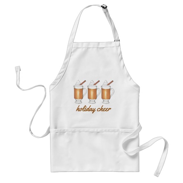 Holiday Cheer Hot Buttered Rum Christmas Apron (Front)