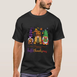 Holiday Cheer In One Tee Hallothankmas Gnome Women