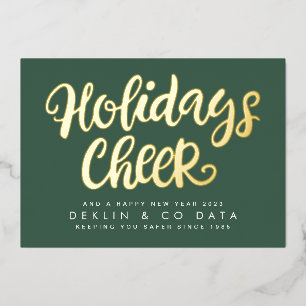  Holiday Cheer on Green Premium Gold Business