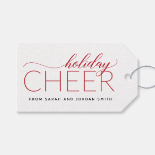 Holiday Cheer Red Gift Tags