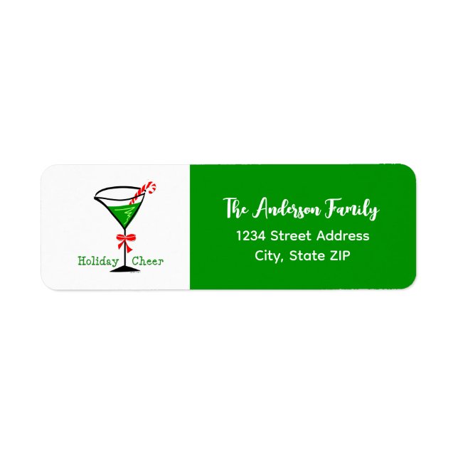 Holiday Cheer Return Address Label (Front)