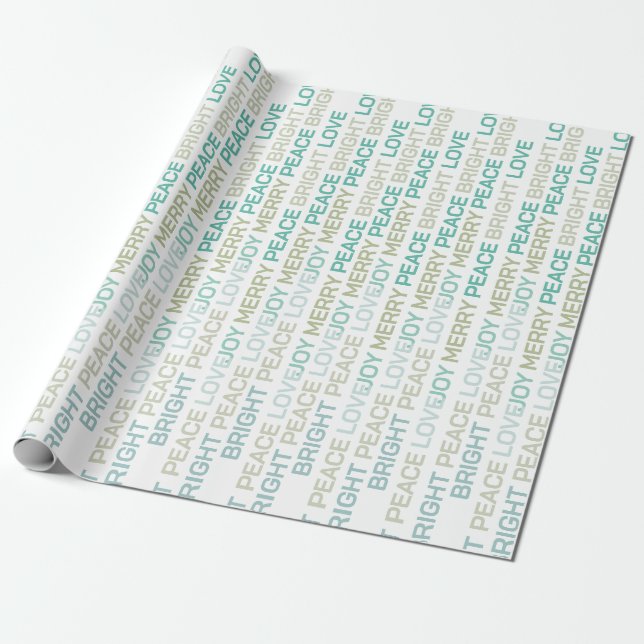 Holiday Cheer - White Wrapping Paper  (Unrolled)