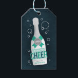 Holiday Cheers! Christmas Gift Tags<br><div class="desc">Pop open the bubbly,  it's time to party! This fresh,  festive,  retro-inspired holiday gift tag is a great pick for those looking for something extra fun to jazz up their gifts this year.</div>