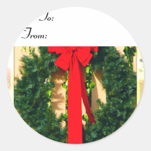 Holiday Cheers_ Classic Round Sticker