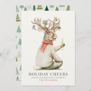 Holiday Cheers Funny Reindeer Ornaments Christmas