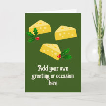 Holiday Cheeses - Custom Food Theme Dark Green